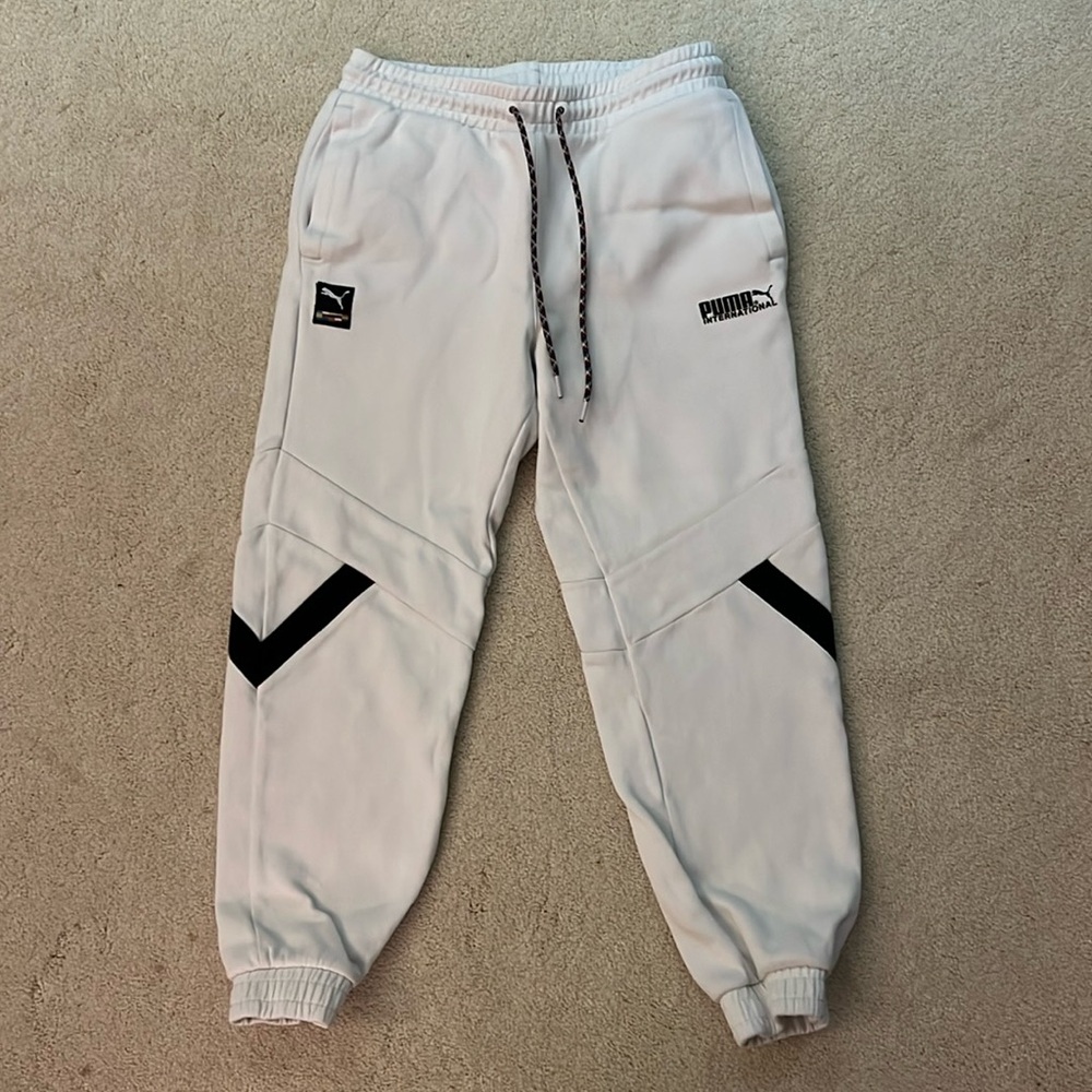 White Puma Joggers - Men's M
